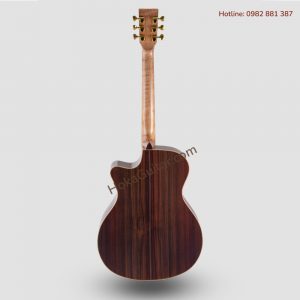 Mặt Sau Đàn Guitar Acoustic Gỗ Cẩm Lai Ấn Độ A92BK Cần Gỗ Mun