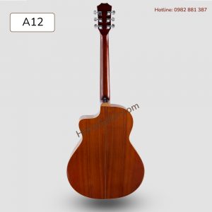 Mặt Sau Đàn Guitar Acoustic Gỗ Hồng Đào Già A12 Series
