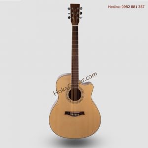 Mặt Trước Đàn Guitar Acoustic Gỗ Hồng Đào Cườm Kĩ A13