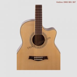 Thùng Đàn Guitar Acoustic Gỗ Hồng Đào Cườm Kĩ A13