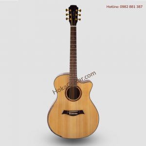 Mặt Trước Đàn Guitar Acoustic Gỗ Điệp Cần Gỗ Bằng Lăng A22BK